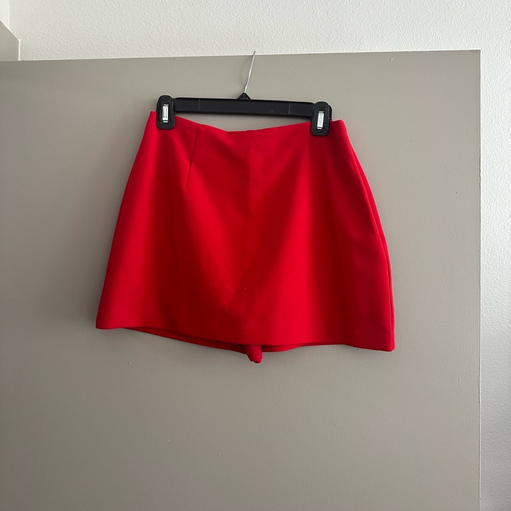 Abercrombie Red Scarlett Mini Skort
